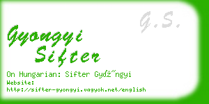 gyongyi sifter business card